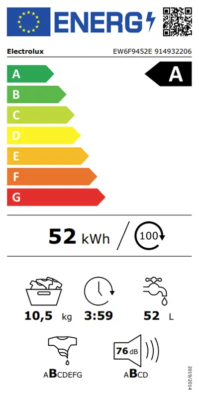 Perilica rublja, 8kg,1400 okr,mag+indukc - slika E