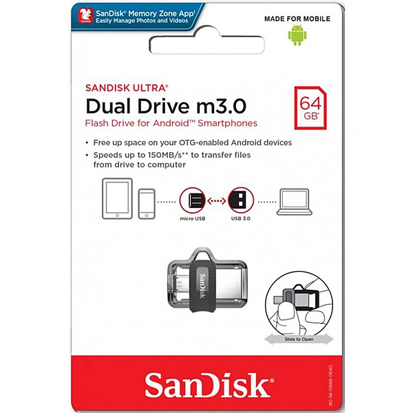 USB Flash Memorija; 64GB; USB3.0; DualDr
