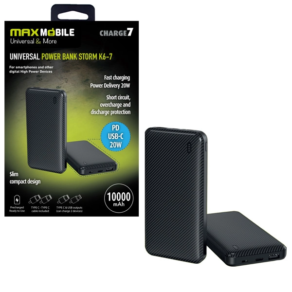 POWER BANK STORM K6-7 10000mAh 20W PD