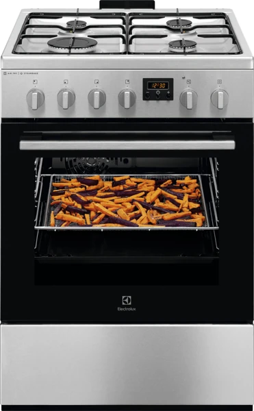 Štednjak, 4 plin, 60cm, Inox, Steam Bake