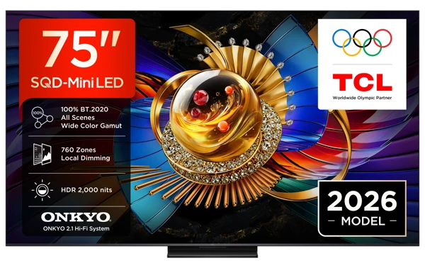 MiniLED,190cm,4K UHD,144Hz, Onkyo 2.1