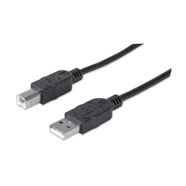 Kabel; 2.0, A-Male/B-Male; 1.8m; Black - slika A