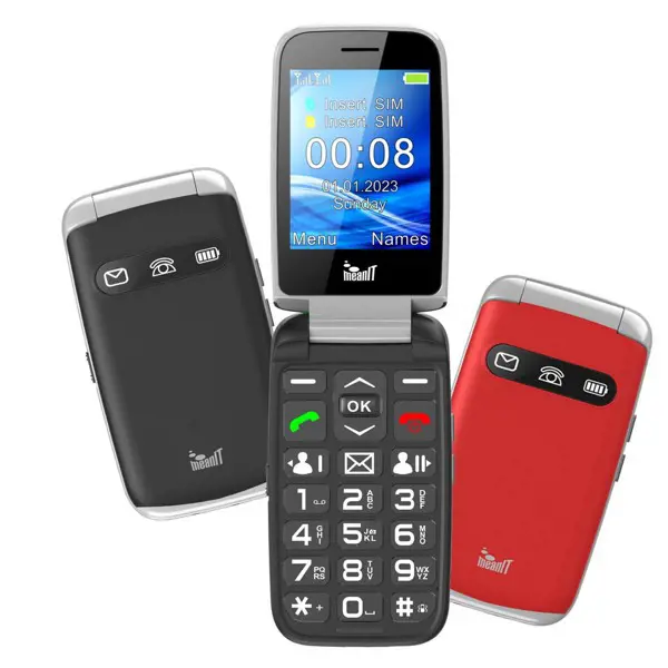 Mobitel; Preklopni; SeniorFlip Max; Crve - slika A