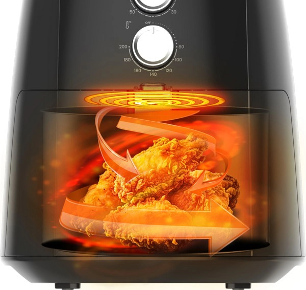 Friteza na vrući zrak, 1500 W, kapacite - slika A
