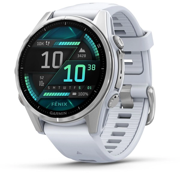 Fenix 8,43mm, AMOLED,Silver,bijeli remen - slika A