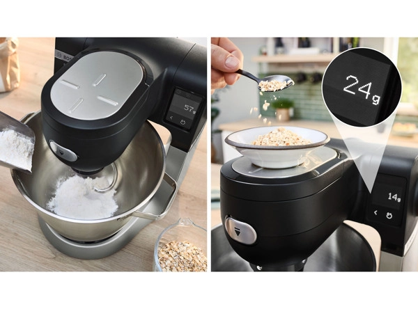 Kuhinjski robot s vagom,1600 W,Crni,čeli - slika A