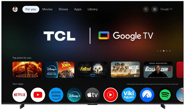 QLED,248cm,4K UHD,Google TV,120Hz - slika A