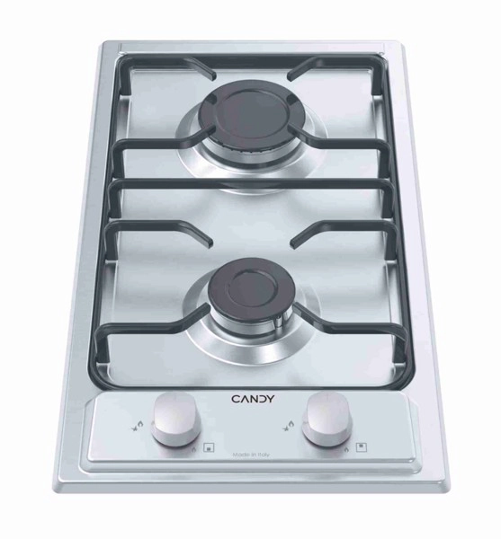 Domino ploča, 2x plin, inox - slika A