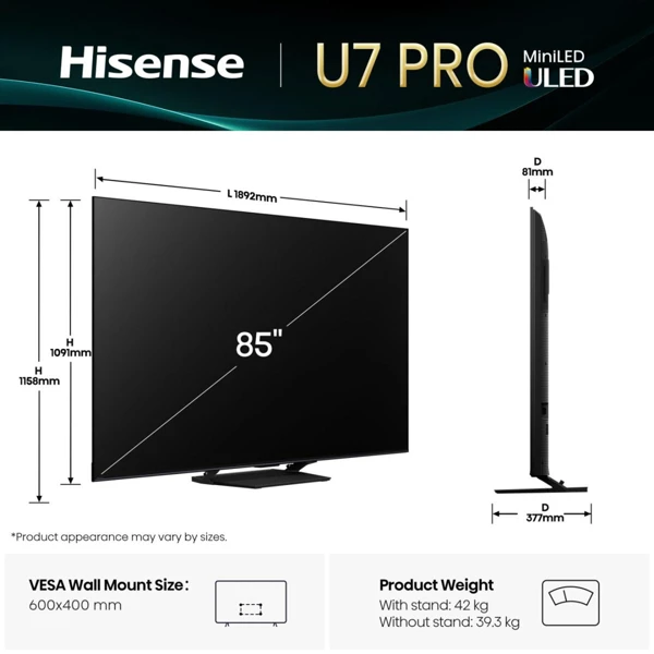 Mini LED, 216cm,4K, Qledt,Dolby Vision - slika A