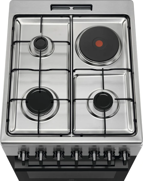 Štednjak, 3 plin 1 struja, 50cm, Inox - slika A