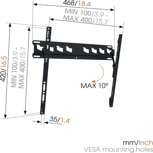 TV nosač; Tilt; 32-65" - slika A