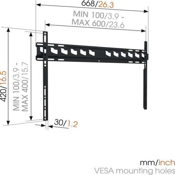 TV nosač; Fix; 40-80" - slika A