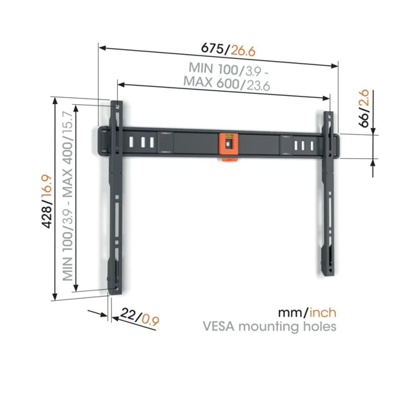 TV nosač; Fix; 40-100" - slika A