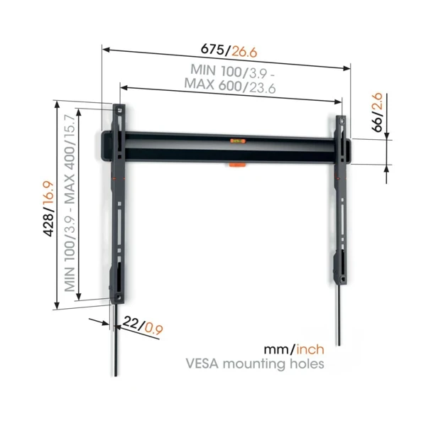 TV nosač; Fix; 40-100" - slika A