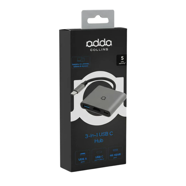 USBHub; USB-C - 2x USB-A 3.0; 1x HDMI; G - slika A