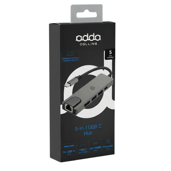 USBHub; USB-C - USB-A 3.0; 1x HDMI; 1x L - slika A