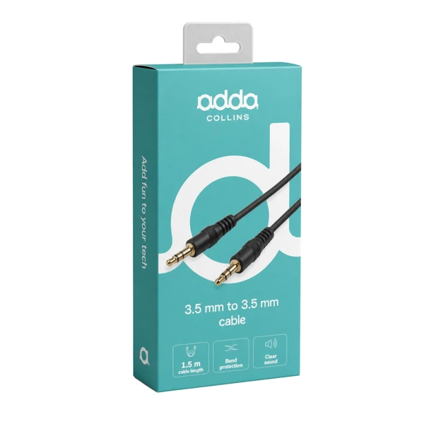 Kabel; 3.5mm - 3.5mm; 1.5m; Black - slika A