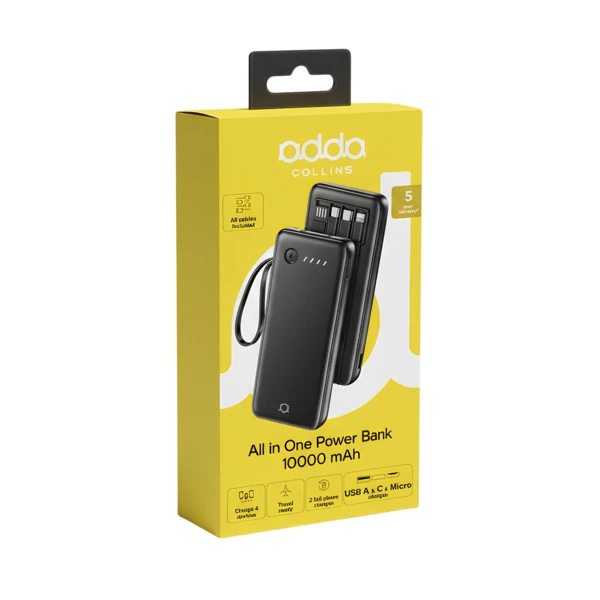 Prijenosna baterija; 10.000mAh; 2.1A; US - slika A