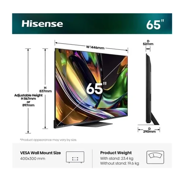 RGB MiniLED 164cm, 4K,180Hz,Dolby Vision - slika A