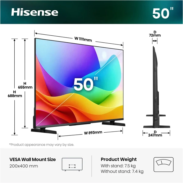 Hi-QLED, 126cm, Full HD, HDR, VIDAA - slika A