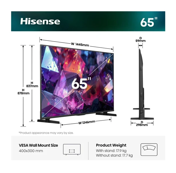 Hi-QLED,164cm,4K,144Hz,Dolby Vision - slika A