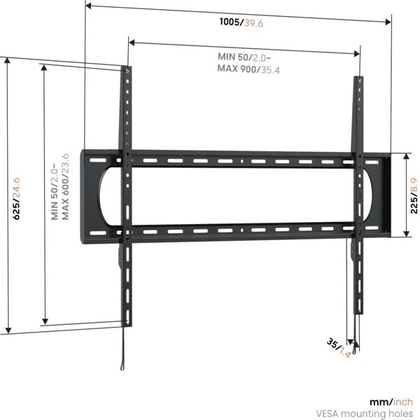 TV nosač; Fix; 55-120"; 120kg - slika A