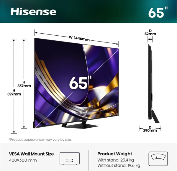 Mini LED,164cm,4K, 144Hz,Dolby Vision - slika A