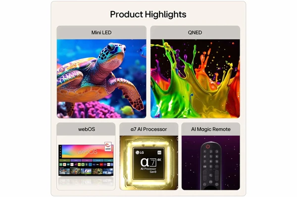 QNED AI,MiniLED,189cm,4K HDR,Magic,Atmo - slika A