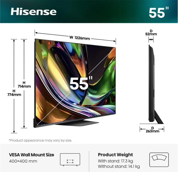 RGB MiniLED 138cm, 4K,180Hz,Dolby Vision - slika A