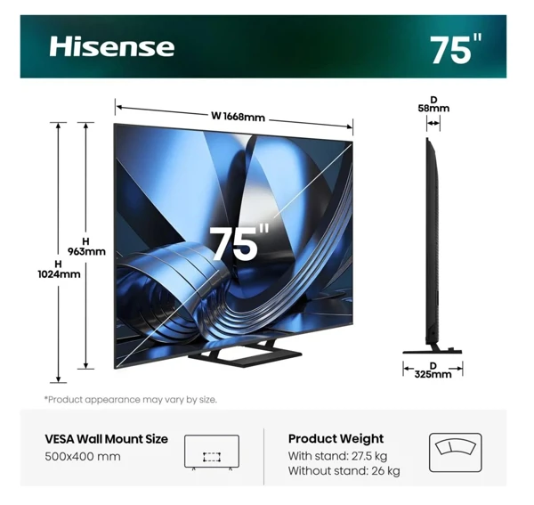 Mini LED,189cm, Hi-Qled,Dolby Vision - slika A