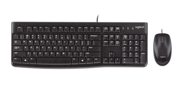 Tipkovnica i miš; MK120; Set; Crni - slika A