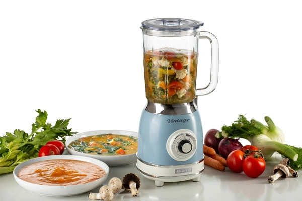 Vintage blender stakleni 583 plavi - slika B