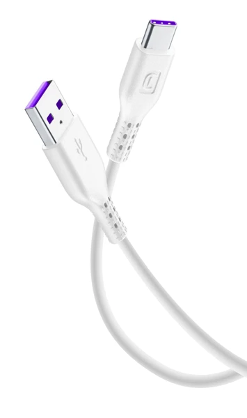 Kabel; USB-C - USB-C; 5A; 120cm; White - slika B