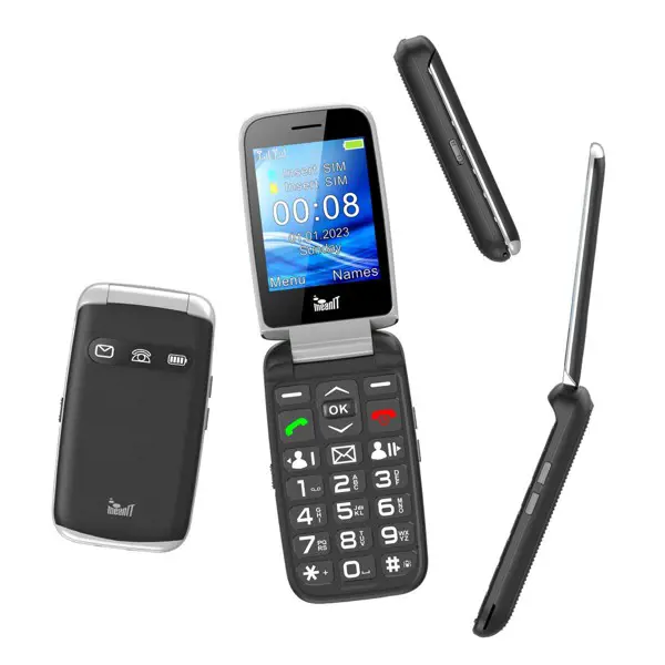 Mobitel; Preklopni; SeniorFlip Max; Crni - slika B