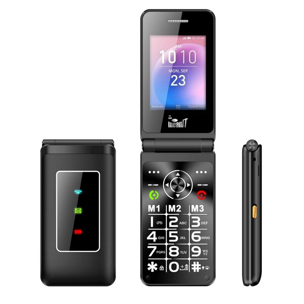 Mobitel; Preklopni; SeniorFlip XXL; Crni - slika B