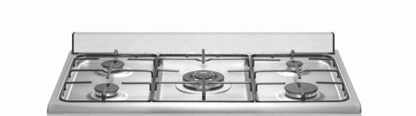 Štednjak,90cm širine, 5x plin, inox - slika B
