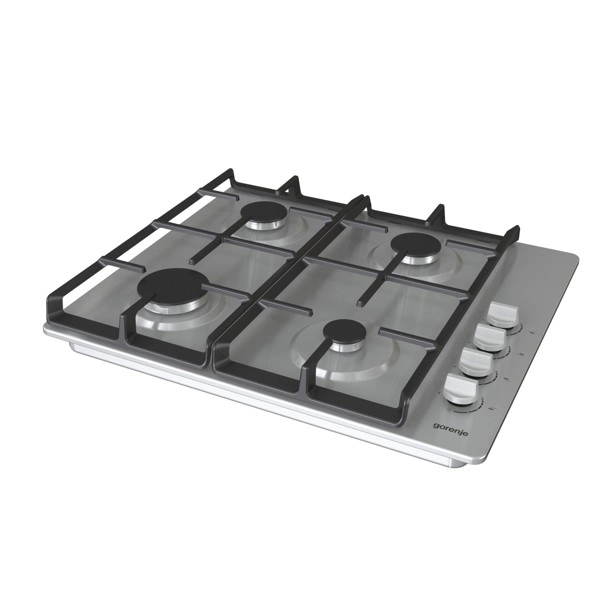 Ploča, 4 plin, inox - slika B