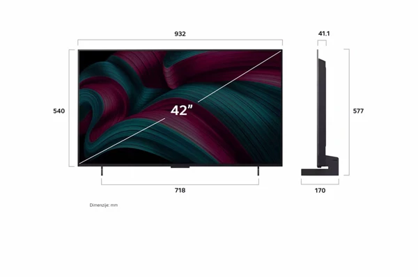 OLED,106cm,4K HDR,WebOS,MagicRemote - slika B