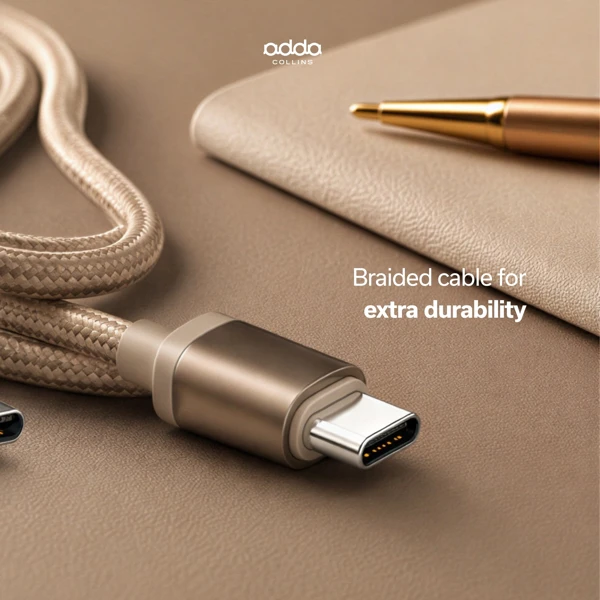 Kabel; USB-C - USB-C; 60W; 1.2m Pleteni; - slika B
