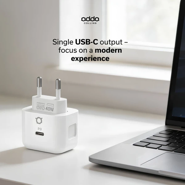 Punjač; USB-C; 40W; GaN; White - slika B