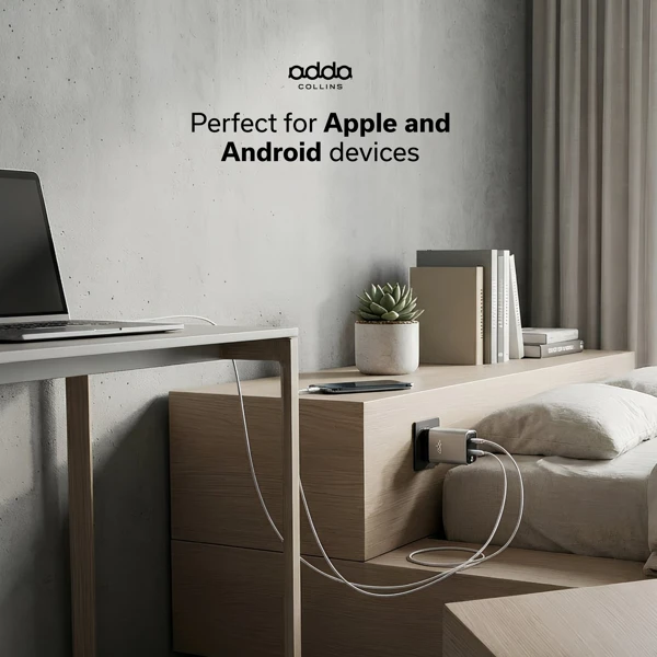 Punjač; USB-C (2x); 47W; GaN; Gun Metal - slika B