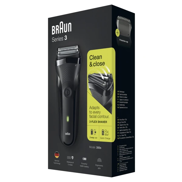 Aparat za brijanje Serija 3 300 BLK - slika C