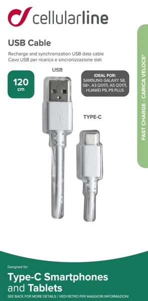 Kabel; USB Type-C;120cm - slika C
