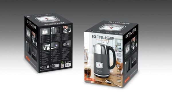 Kuhalo ta vodu,1.7L,2200W MS-020DG Sivo - slika C