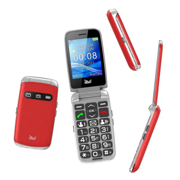 Mobitel; Preklopni; SeniorFlip Max; Crve - slika C