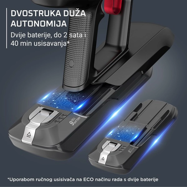 Štapni usisavač; Aqua; Animal; 2x bateri - slika C