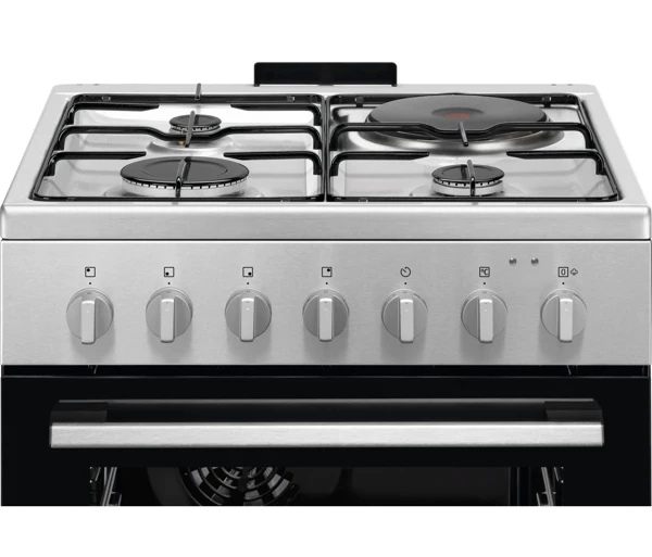 Štednjak, 3 plin +1 struja, 60cm, Inox - slika C