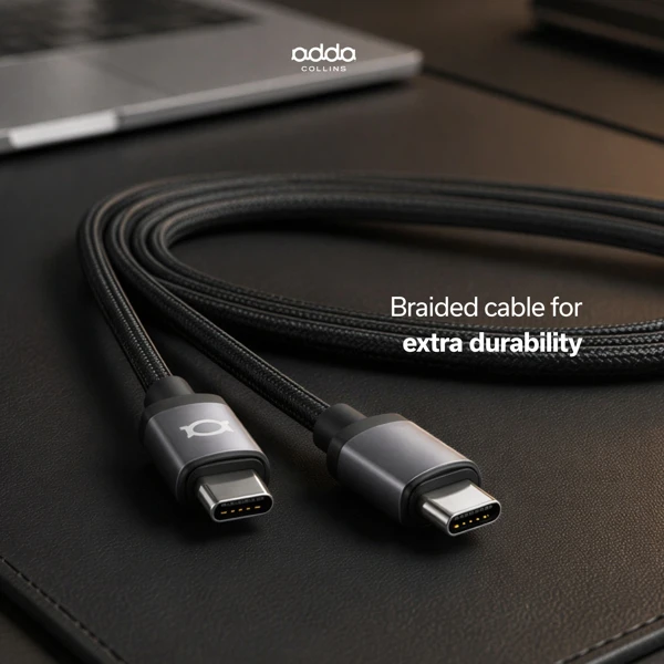 Kabel; USB-C - USB-C; 60W; 1.2m Pleteni; - slika C