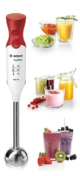 Mikser štapni 450W, inox noga, crven/bij - slika C