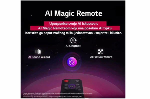 OLED evo AI,106cm,4K HDR,WebOS,Magic - slika D